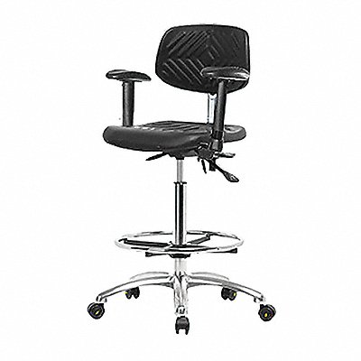 Poly ESD Chair High FR Tilt AA Cast MPN:BR-ESD-PHBCH-CR-T1-A1-CF-EC