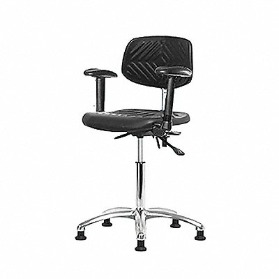 Poly ESD Chair Med Bench Arms Glides MPN:BR-ESD-PMBCH-CR-T0-A1-NF-EG