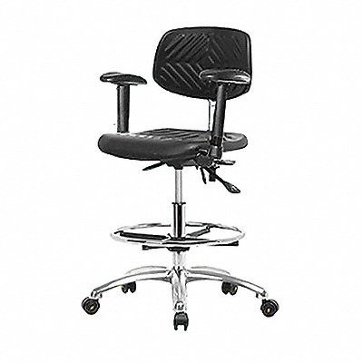 Poly ESD Chair Med FR Tilt AA Cast MPN:BR-ESD-PMBCH-CR-T1-A1-CF-EC