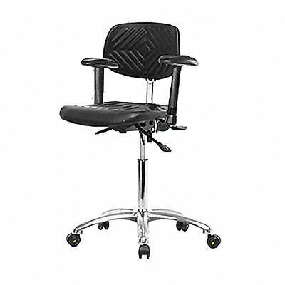 Poly ESD Chair Med Tilt Arms Casters MPN:BR-ESD-PMBCH-CR-T1-A1-NF-EC