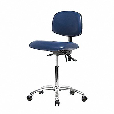 Vinyl ESD Chair Desk Casters Blue MPN:BR-ESD-VDHCH-CR-T0-A0-EC-ESDBLU