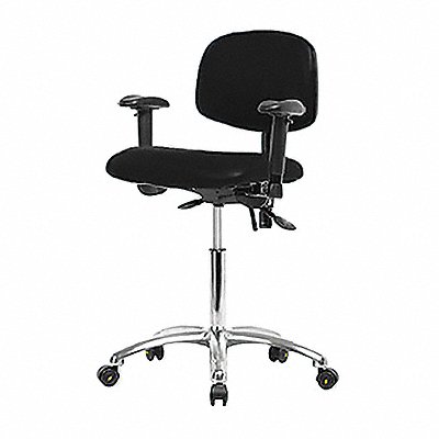 Vinyl ESD Chair Desk Arms Cstrs Blk MPN:BR-ESD-VDHCH-CR-T0-A1-EC-ESDBLK