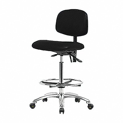 Vinyl ESD Chair High FR Casters Blk MPN:BR-ESD-VHBCH-CR-T0-A0-CF-EC-ESDBLK