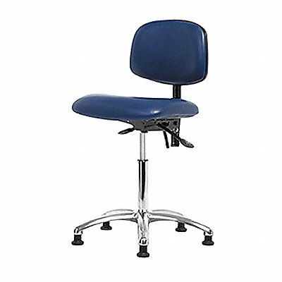 Vinyl ESD Chair Med Bench Glides Blue MPN:BR-ESD-VMBCH-CR-T0-A0-NF-EG-ESDBLU