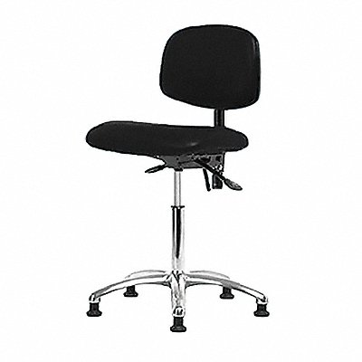 Vinyl ESD Chair Med Tilt Glides Blk MPN:BR-ESD-VMBCH-CR-T1-A0-NF-EG-ESDBLK