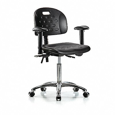 Poly Chair Chrome Med AA Cast Black MPN:BR-HPMBCH-CR-T0-A1-NF-CC-BLK