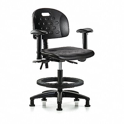 Poly Chair Med Arms FR Glides Black MPN:BR-HPMBCH-RG-T0-A1-BF-RG-BLK