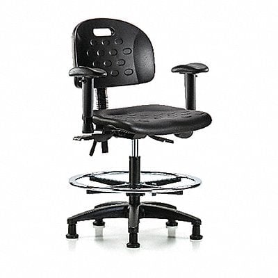 Poly Chair Med Arms FR Glides Black MPN:BR-HPMBCH-RG-T0-A1-CF-RG-BLK