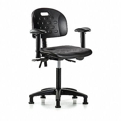 Poly Chair Med Arms Glides Black MPN:BR-HPMBCH-RG-T0-A1-NF-RG-BLK