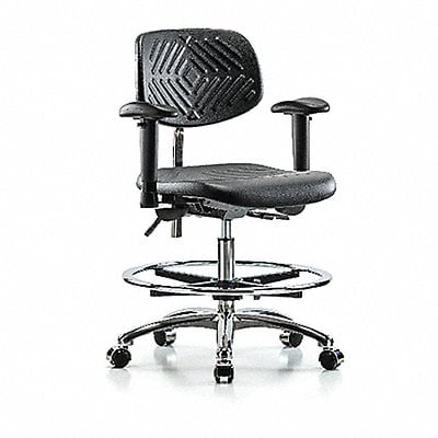 Poly CR Chair Med AA FR Cast Blk MPN:BR-NCR-PMBCH-CR-T0-A1-CF-CC-BLK