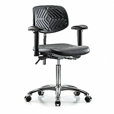 Poly CR Chair Med AA Cast Blk MPN:BR-NCR-PMBCH-CR-T0-A1-NF-CC-BLK