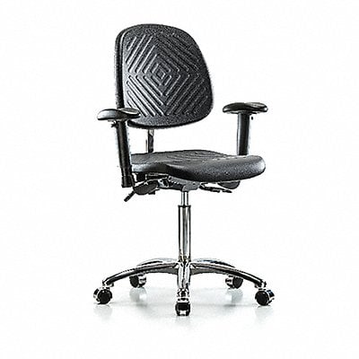 Poly CR Chair Med Md Bk AA Cast Blk MPN:BR-NCR-PMBCH-MB-CR-T0-A1-NF-CC-BLK