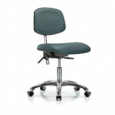 Vinyl Clean Room Chair Low Cast Blue MPN:BR-NCR-VDHCH-CR-T0-A0-CC-8546