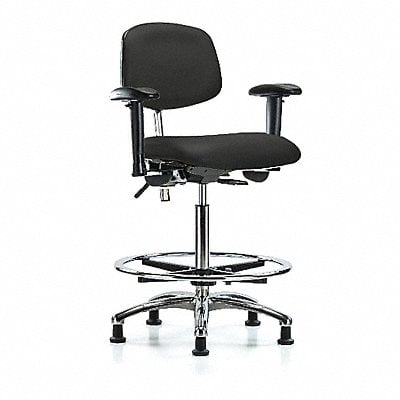 Vinyl CR Chair High AA FR Stat Blk MPN:BR-NCR-VHBCH-CR-T0-A1-CF-RG-8540