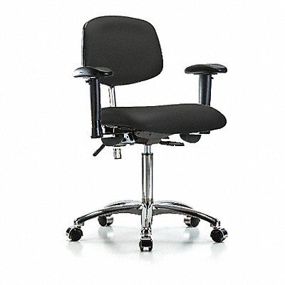 Vinyl CR Chair Med T AA Cast Blk MPN:BR-NCR-VMBCH-CR-T1-A1-NF-CC-8540