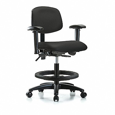 Vinyl Chair Med T AA FR Cast Blk MPN:BR-VMBCH-RG-T1-A1-BF-RC-8540