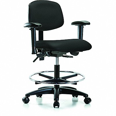 Vinyl Chair Med T AA FR Cast Blk MPN:BR-VMBCH-RG-T1-A1-CF-RC-8540