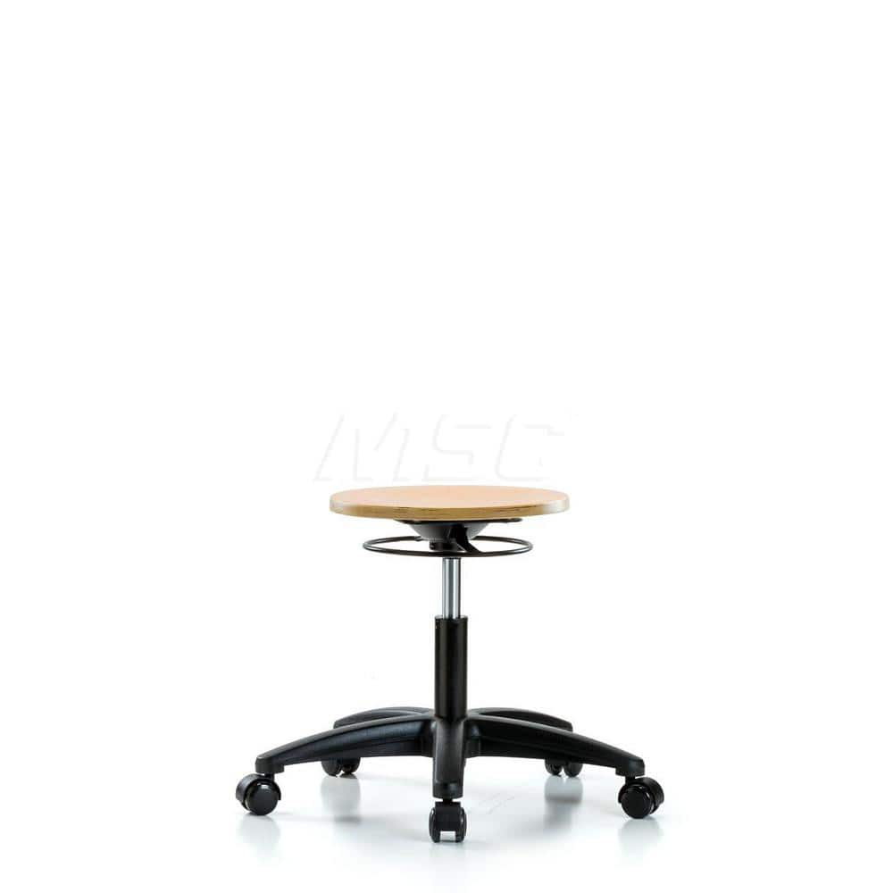 Adjustable Height Swivel Stool: Wood, 25