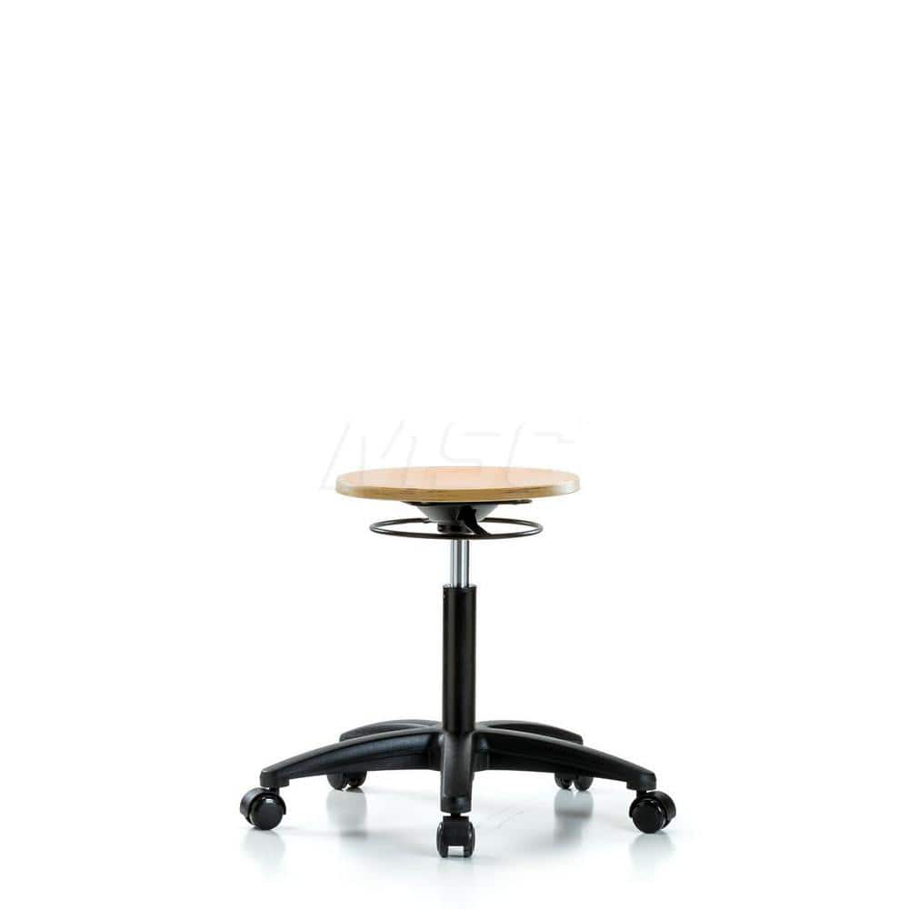 Adjustable Height Swivel Stool: Wood, 25