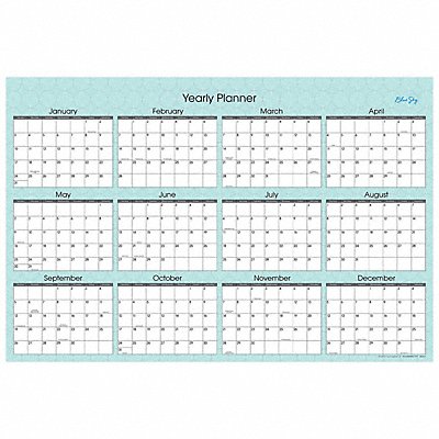 Wall Calendar 36 x 24 1 Year per Page MPN:BLS100031