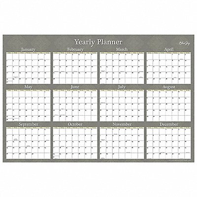 Wall Calendar 36 x 24 1 Year per Page MPN:BLS100032