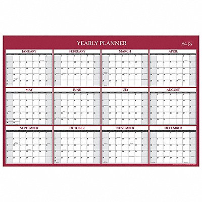 Wall Calendar 36 x 24 1 Year per Page MPN:BLS116054