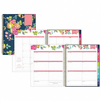 Planning Calendar 8.5 x 11 Navy Floral MPN:BLS103617