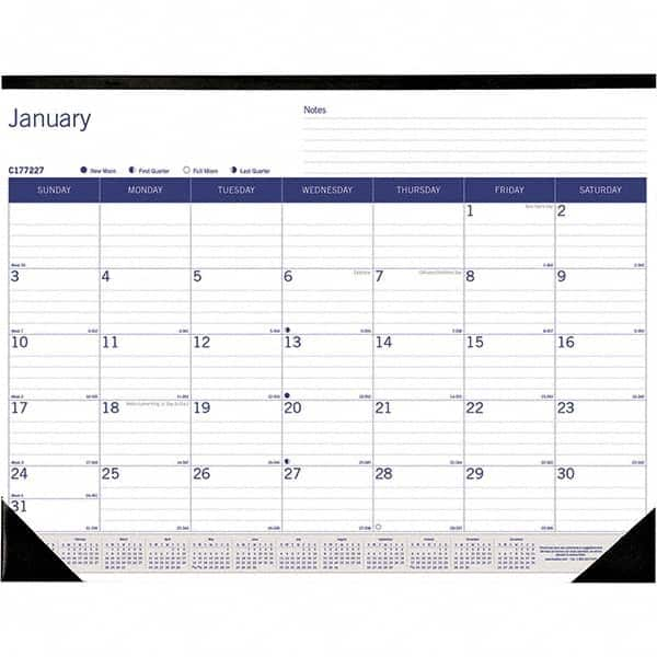 Duraglobe Monthly Desk Pad Calendar: 12 Sheets MPN:REDC177227