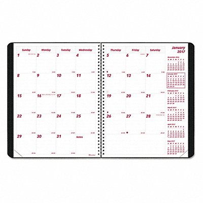 Planner 8-7/8 x 7-1/8 Polypropylene MPN:REDCB1200VBLK