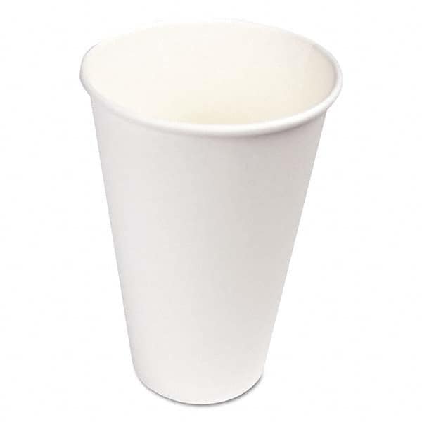 Paper Hot Cups, 16 oz, White, 1000/Carton MPN:BWKWHT16HCUP