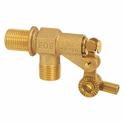 Float Valve 1/2 in Bulkhead Brass MNPT MPN:R700-1/2