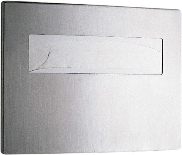 250 Capacity Satin Stainless Steel Finish Stainless Steel Toilet Seat Cover Dispenser MPN:BOB4221