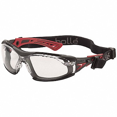 Rush Plus Safety Glasses w/Strap Red/Blk MPN:40252