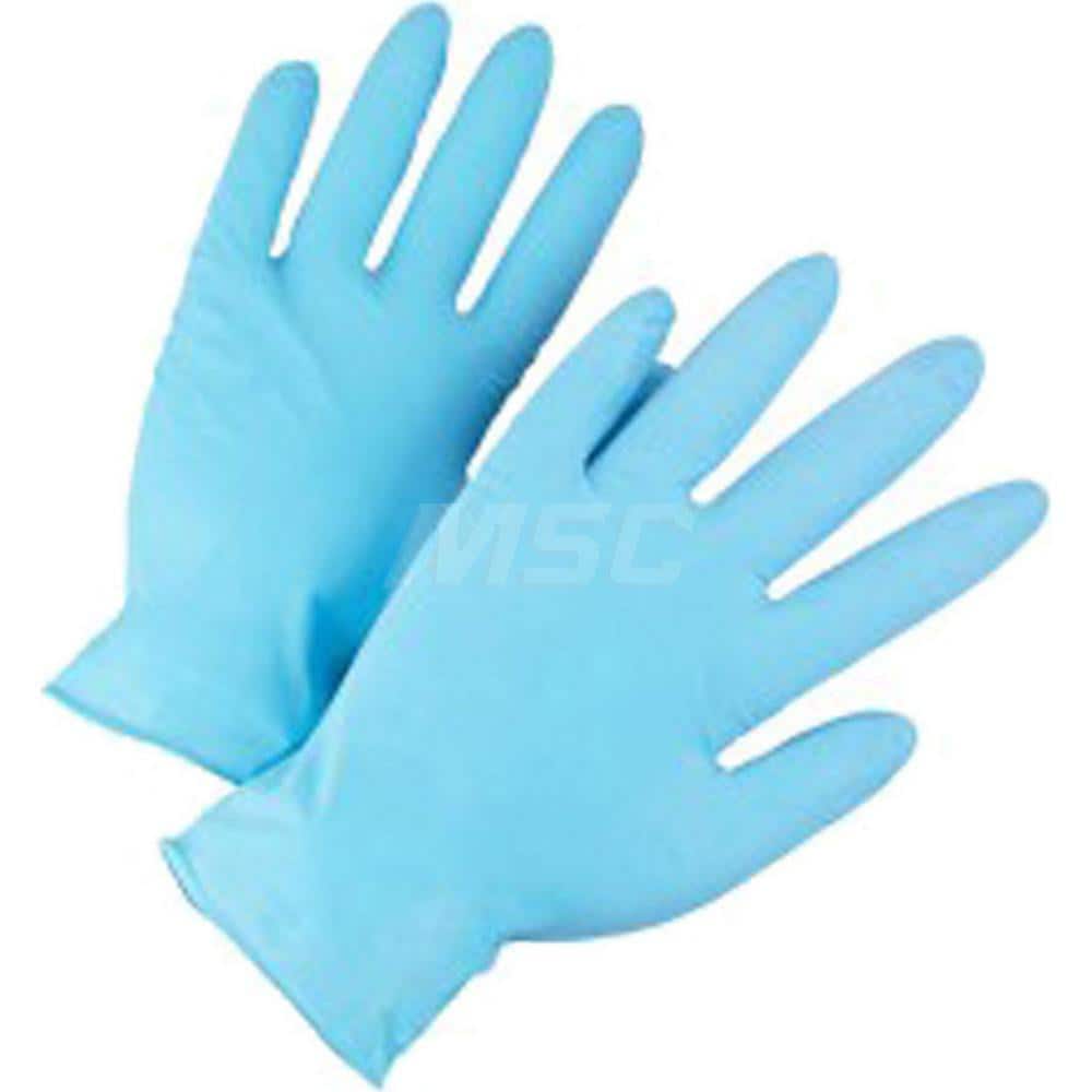 Disposable Gloves: 4 mil Thick, Nitrile, Industrial Grade MPN:34-255