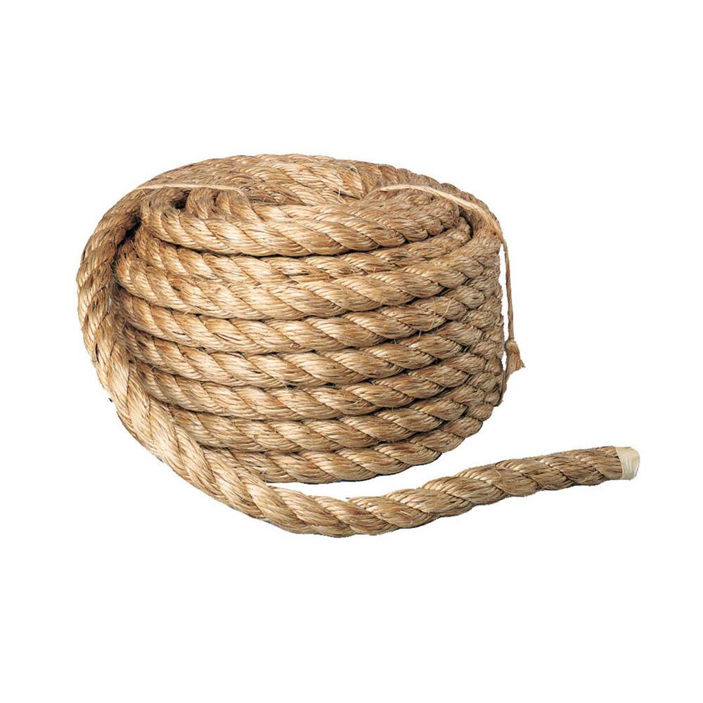 Rope, Rope Construction: Twisted , Material: Abaca , Work Load Limit: 3960lb , Rope Diameter (Fractional Inch): 5/8 , Color: Yellow  MPN:14-235