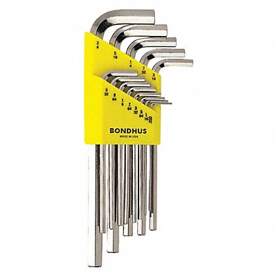 Set 13 Plated Hex L-Wrenches- Long MPN:16137