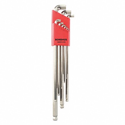 9 Pc Stubby Ball End Hex Key S MPN:16799