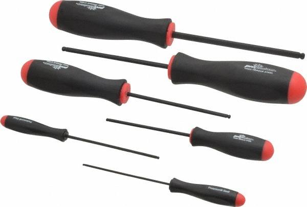 6 Piece, 1.5 to 5mm Ball End Hex Driver Set MPN:10686