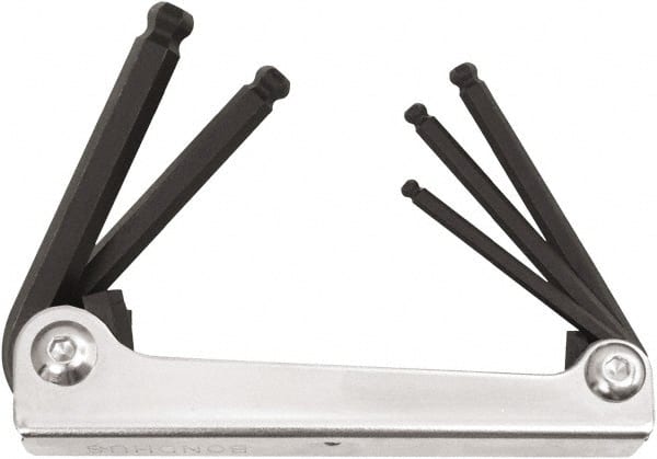 5 Piece Fold-Up Ball End Hex Key Set MPN:62885