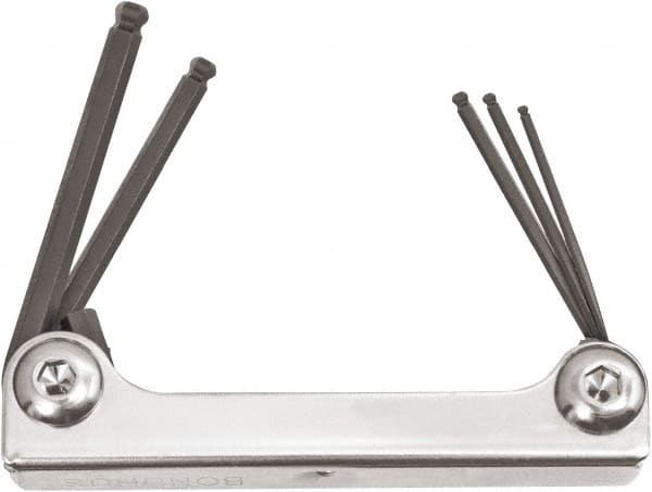 5 Piece Fold-Up Ball End Hex Key Set MPN:62893