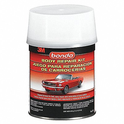 Auto Body Filler Kit Paste 1 Qt Gray MPN:312