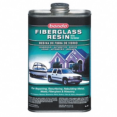 Fiberglass Resin Liquid 1 Qt Light Straw MPN:402