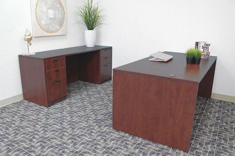 Office Desk Mahogany Base Overall 71 W MPN:GROUPA12-M