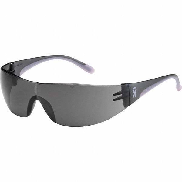 Safety Glass: Scratch-Resistant, Polycarbonate, Gray Lenses, Frameless, UV Protection MPN:250-10-5501