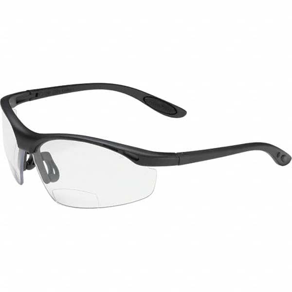Magnifying Safety Glasses: +1, Clear Lenses, Scratch Resistant, ANSI Z87.1+ MPN:250-25-0010
