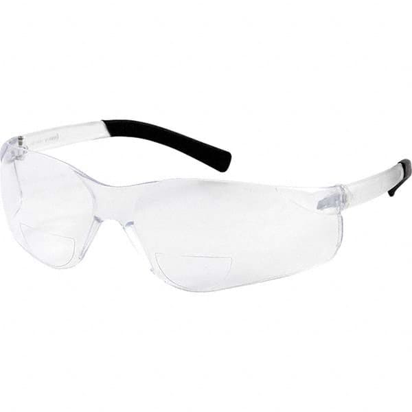 Magnifying Safety Glasses: +1, Clear Lenses, Scratch Resistant, ANSI Z87.1+ MPN:250-26-0010