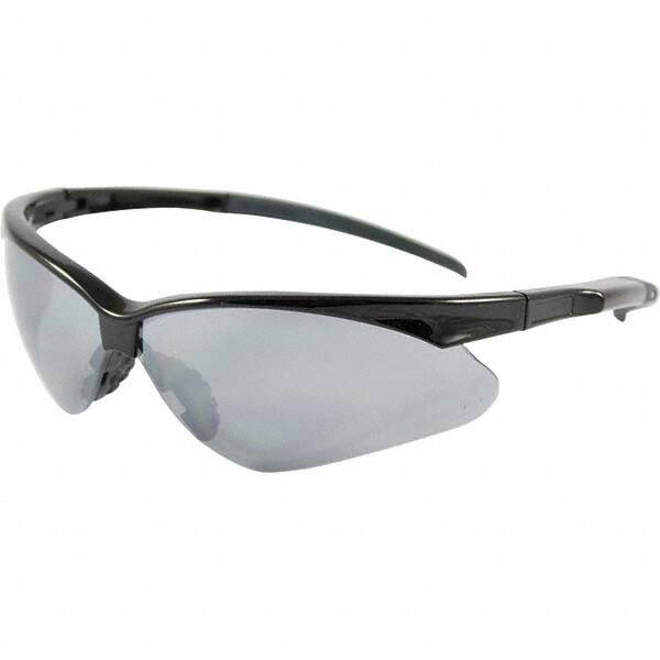 Safety Glass: Scratch-Resistant, Silver Mirror Lenses, Frameless, UV Protection MPN:250-28-0006