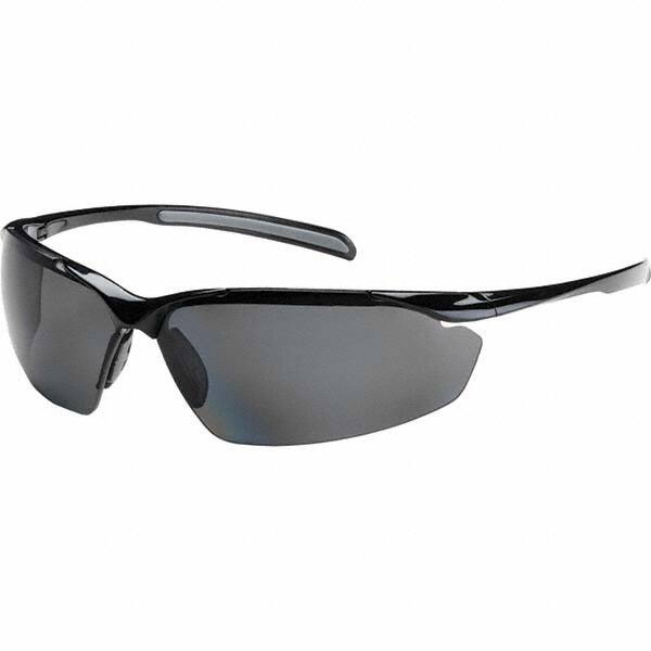 Safety Glass: Scratch-Resistant, Gray Lenses, Frameless, UV Protection MPN:250-33-0041