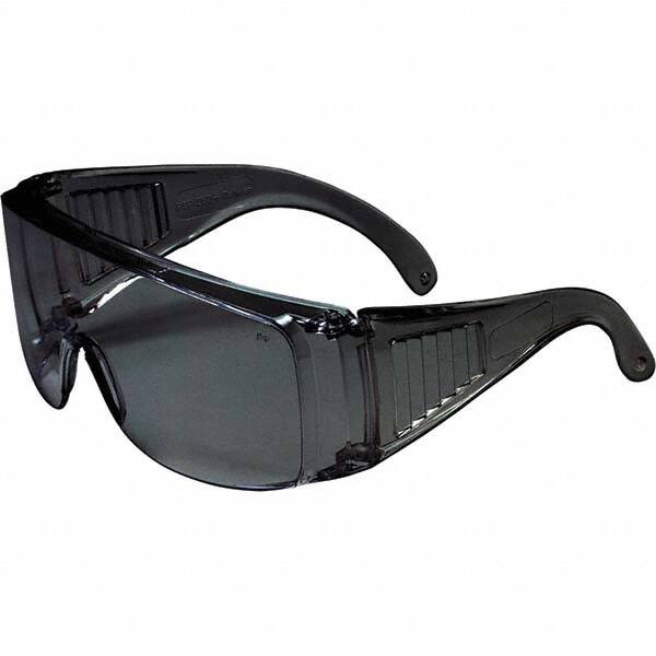 Safety Glass: Scratch-Resistant, Gray Lenses, Frameless, UV Protection MPN:250-99-0901