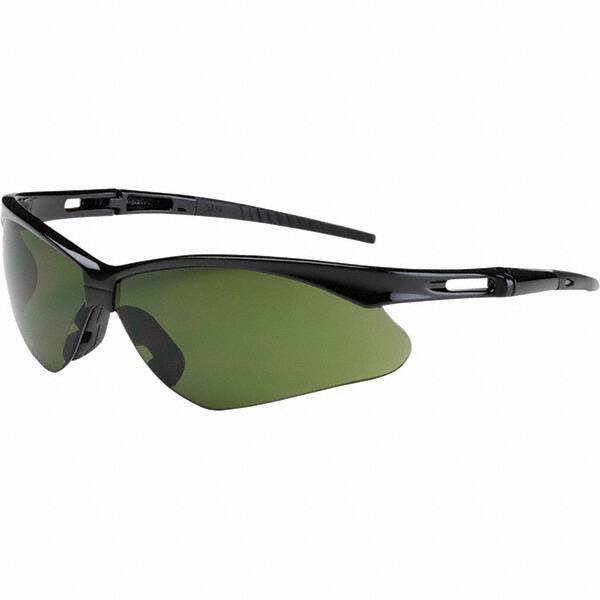 Safety Glass: Scratch-Resistant, Green Lenses, Frameless, UV Protection MPN:250-AN-10118